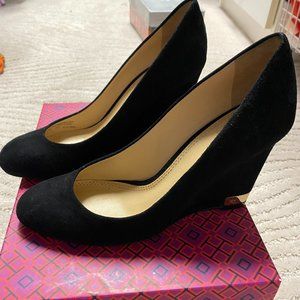 Tory Burch Black Suede Shoes, Size 7.5